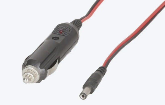 Fused Cigarette Lighter Plug to 2.1mm DC Plug - Sitecomm